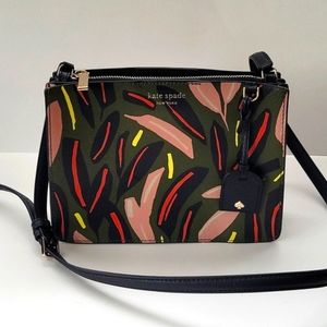 KATE SPADE Eva Modern Feather Green Crossbody